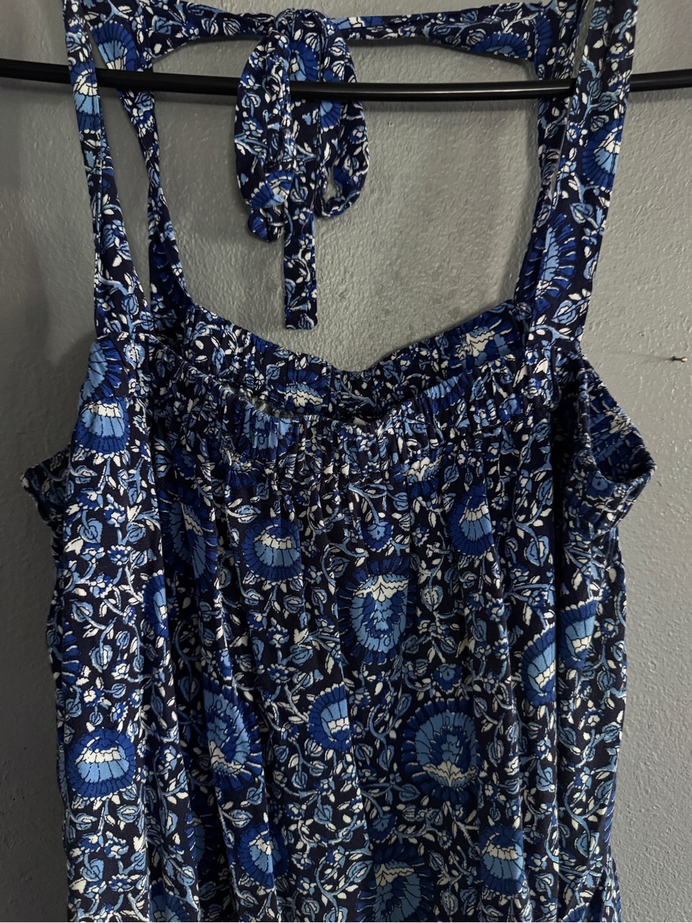 Old Navy Navy and Light Blue Floral Dress